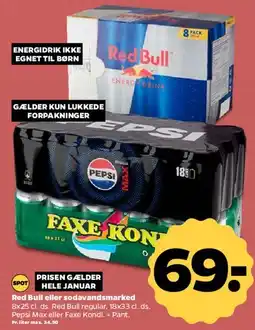 Netto Red Bull / sodavandspakker tilbud