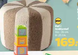 Netto Puf i teddy stof tilbud