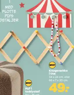 Netto Knagerække i træ tilbud