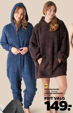 Netto Oversize hoodie eller heldragt med hætte tilbud