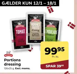 Dagrofa S-Engros BAHNCKE Portions dressing tilbud