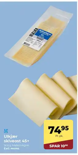 Dagrofa S-Engros Ulkjær skiveost 45+ tilbud