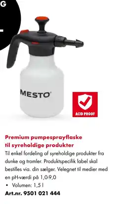 Würth Premium pumpesprayflaske til syreholdige produkter tilbud