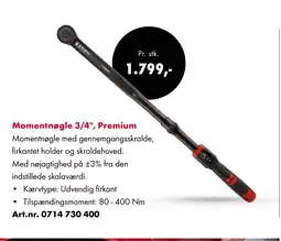 Würth Momentnøgle 3/4", Premium tilbud