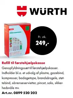 Würth Refill til førstehjælpskasse tilbud