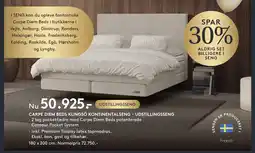 SengeSpecialisten Carpe Diem beds kungsö kontinentalseng - udstillingsseng tilbud