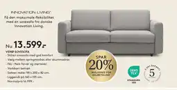 SengeSpecialisten Venø sovesofa tilbud