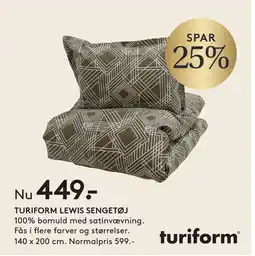 SengeSpecialisten Turiform Lewis sengetøj tilbud