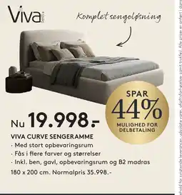 SengeSpecialisten Viva curve sengeramme tilbud