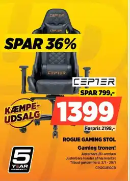 Power CEPTER Rogue gaming stol tilbud