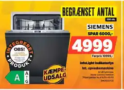 Power SIEMENS Int. opvaskemaskine SN63EX27CE tilbud