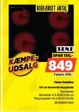 Power SENZ 60 cm keramisk kogeplade SEIH1060C4N4 tilbud