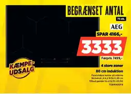 Power AEG 80 cm induktion TO841A00FB tilbud