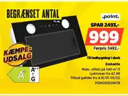 Power Point Til indbygning i skab POHO5052INTB tilbud