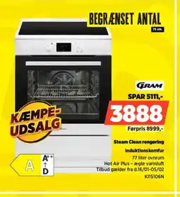 Power GRAM Induktionskomfur KI15106N tilbud