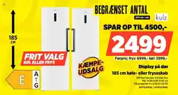Power Kulz 185 cm køle- eller fryseskab KRF185WNE/KFR185WNE tilbud