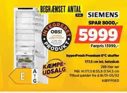 Power SIEMENS 177,5 cm int. køleskab K181FPDEO tilbud