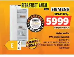 Power SIEMENS 177,5 cm int. fryseskab G181NVEEO tilbud