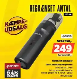 Power Point Håndholdt støvsuger POTORNADO tilbud