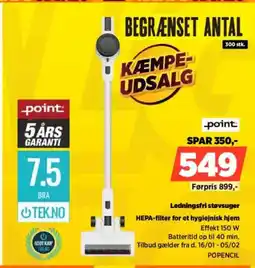 Power Point Ledningsfri støvsuger POPENCIL tilbud