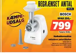 Power BOSCH Kødhakkemaskine MFW2510W tilbud