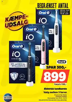 Power Oral-B Elektrisk tandbørste ORALBIO5SWH/ORALBIOSSPI/ORALBIO5SMBK tilbud