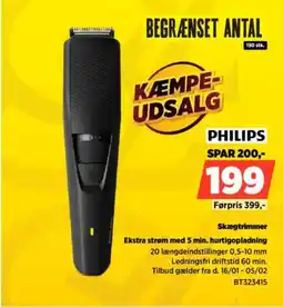 Power PHILIPS Skægtrimmer BTS323415 tilbud