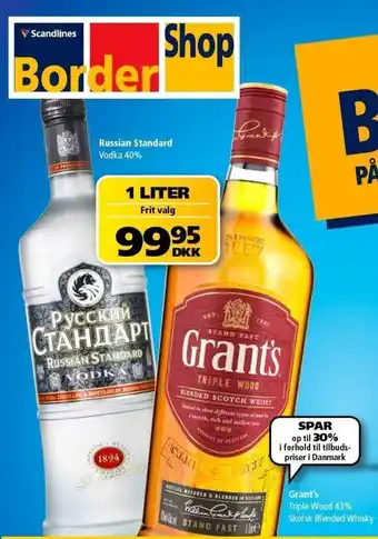 BorderShop Russian Standard,Grant's 1 Liter tilbud