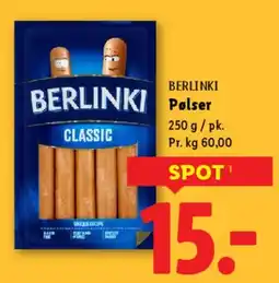 Lidl Pølser (Berlinki) tilbud