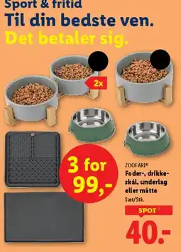 Lidl Foder-, drikke-skål, underlag eller måtte tilbud