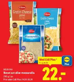 Lidl Revet ost eller mozzarella tilbud