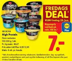 Lidl Milbona High Protein yoghurt tilbud