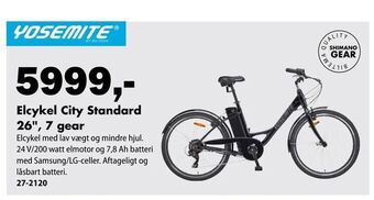 Biltema Elcykel City Standard 26", 7 gear tilbud