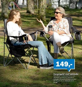 Biltema Campingstol med køletaske tilbud