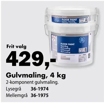 Biltema Gulvmaling, 4 kg tilbud