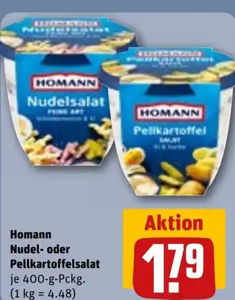 REWE DE Homann Nudel- oder Pellkartoffelsalat tilbud