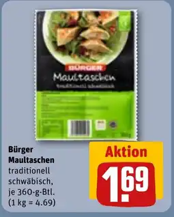 REWE DE Bürger Maultaschen tilbud