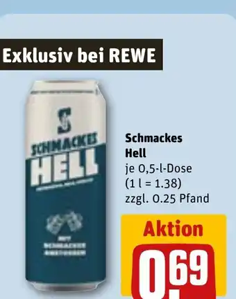 REWE DE Schmackes Hell tilbud