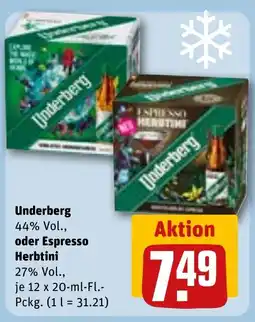 REWE DE Underberg , oder Espresso Herbtini tilbud