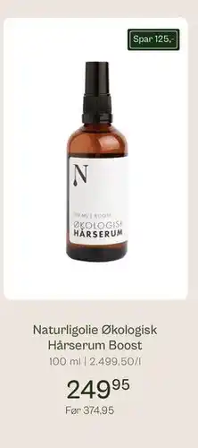 Naturligolie Økologisk Hårserum Boost