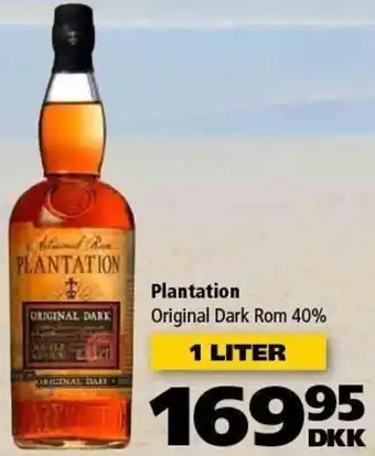 BorderShop Plantation Original Dark Rom 1 Liter tilbud