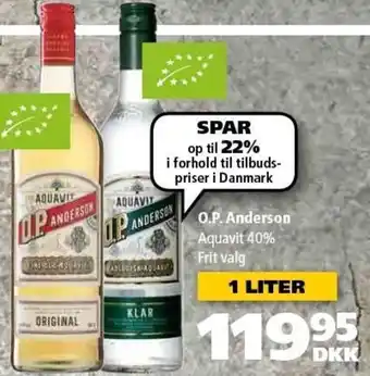 BorderShop O.P. Anderson Aquavit 1 Liter tilbud
