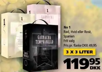 No 1 Garnacha Tempranillo 3x3 Liter