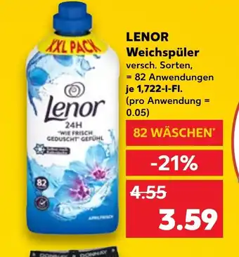Kaufland DE LENOR Weichspüler tilbud