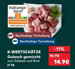 Kaufland DE K-WERTSCHÄTZE Gulasch gemischt tilbud