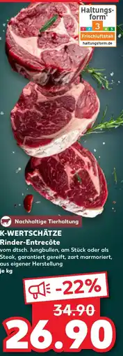 Kaufland DE K-WERTSCHÄTZE Rinder-Entrecôte tilbud