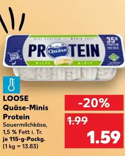 Kaufland DE LOOSE Quäse-Minis Protein tilbud