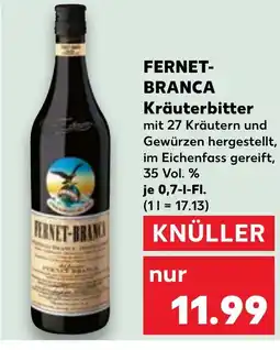 Kaufland DE FERNET- BRANCA Kräuterbitter tilbud