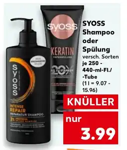Kaufland DE SYOSS Shampoo oder Spülung tilbud