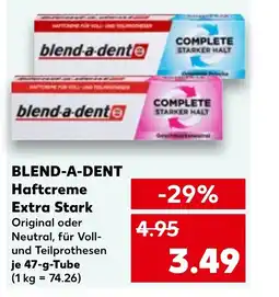 Kaufland DE BLEND-A-DENT Haftcreme Extra Stark tilbud